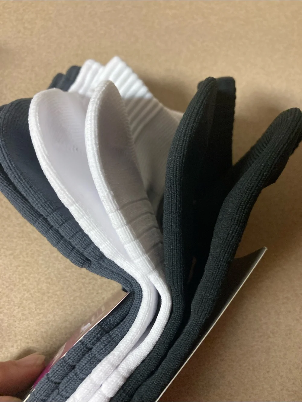 Hanes Moves Impact Zone Ankle Socks - Dark Gray black white (3-Pack)